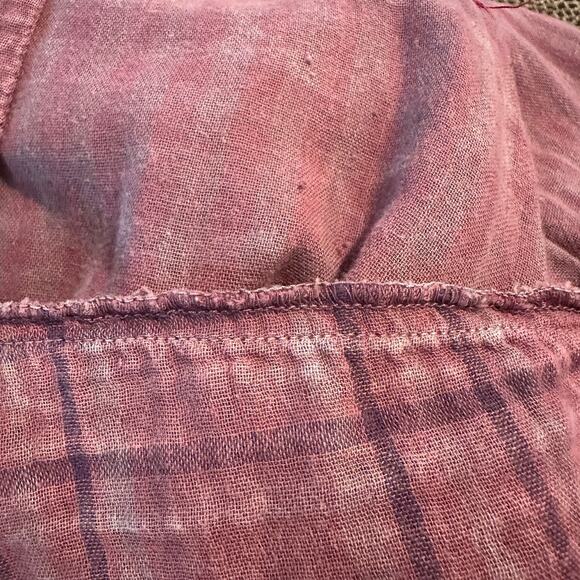 The Nu Vintage Plaid Upcycle Flower Duster Chic Western Top Size Medium - Picture 7 of 7